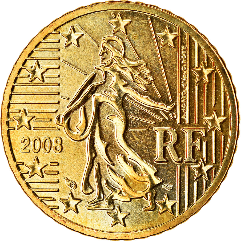 Frankreich, 50 Euro Cent, 2008, UNZ, Messing, KM:1412