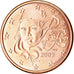 France, 5 Euro Cent, 2009, AU(55-58), Copper Plated Steel, KM:1284