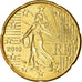 France, 20 Euro Cent, 2010, TTB, Laiton, KM:1411