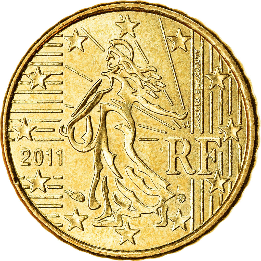Frankreich, 10 Euro Cent, 2011, SS, Messing, KM:1410