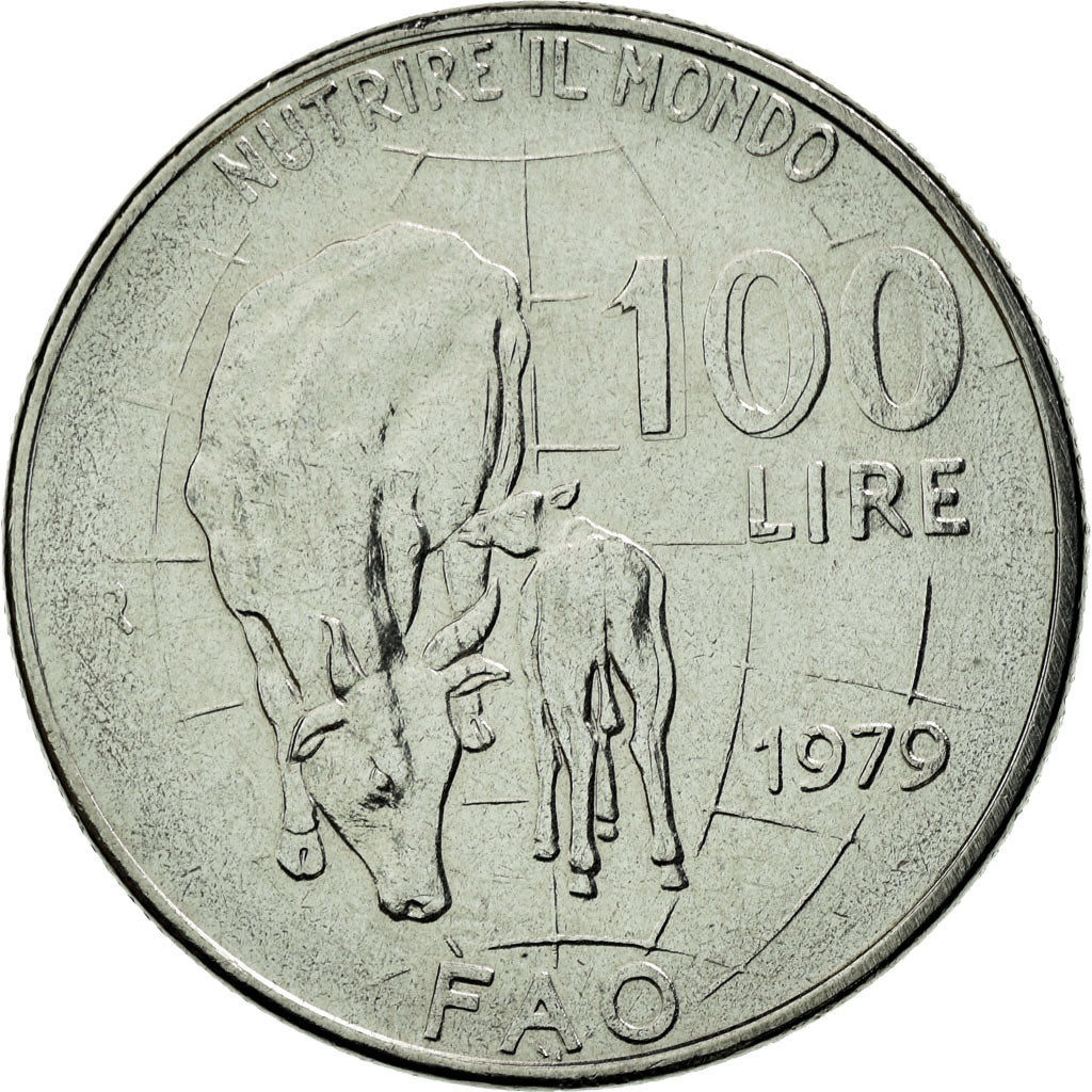 Coin, Italy, 100 Lire, 1979, Rome, MS(60-62), Stainless Steel, KM:106
