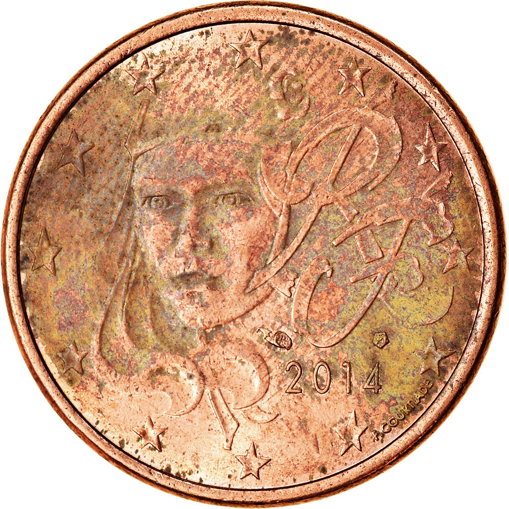 Francja, 5 Euro Cent, 2014, EF(40-45), Miedź platerowana stalą