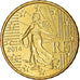 Francja, 10 Euro Cent, 2014, EF(40-45), Mosiądz