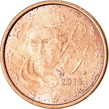 France, 2 Euro Cent, 2015, EF(40-45), Copper Plated Steel