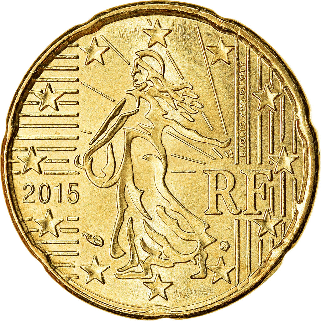 Francia, 20 Euro Cent, 2015, BB, Ottone