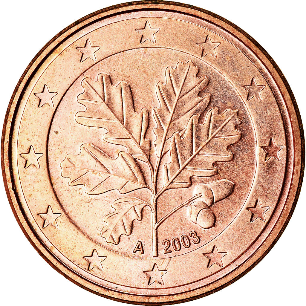 GERMANY - FEDERAL REPUBLIC, 5 Euro Cent, 2003, MS(63), Copper Plated Steel