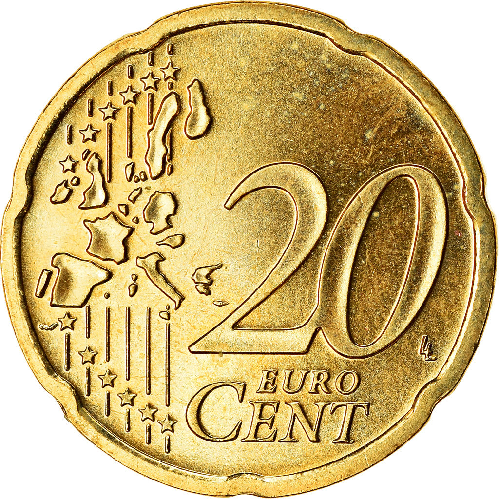 ALEMANIA - REPÚBLICA FEDERAL, 20 Euro Cent, 2003, SC, Latón, KM:211