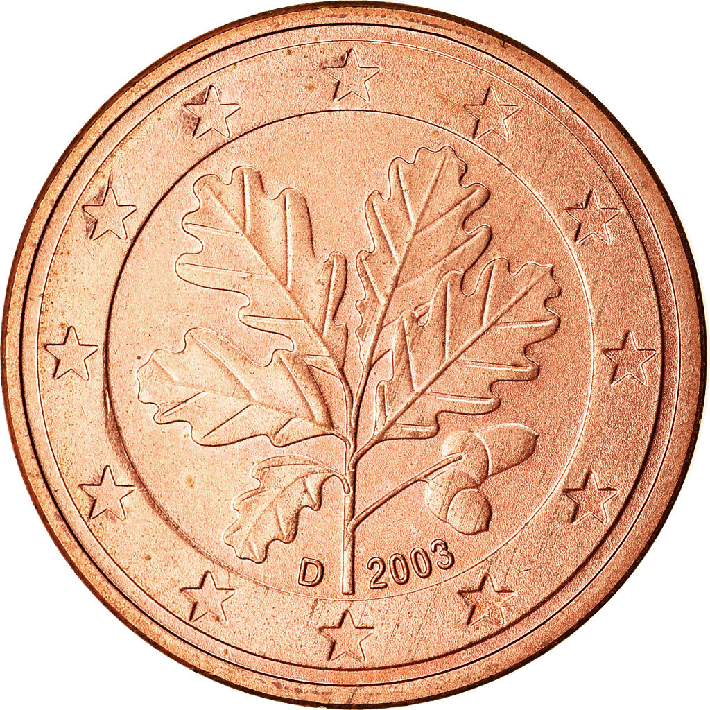 GERMANY - FEDERAL REPUBLIC, 5 Euro Cent, 2003, MS(63), Copper Plated Steel