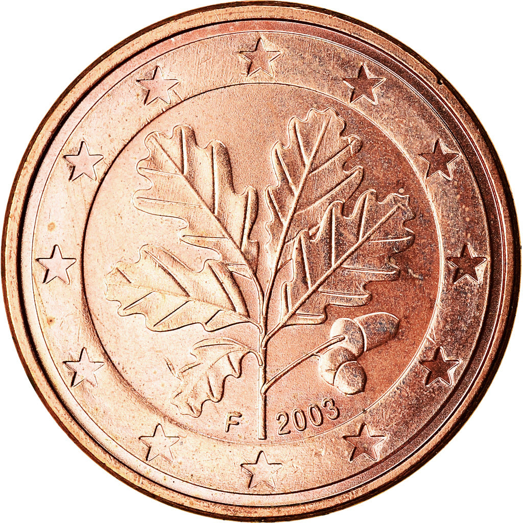 GERMANY - FEDERAL REPUBLIC, 5 Euro Cent, 2003, MS(63), Copper Plated Steel