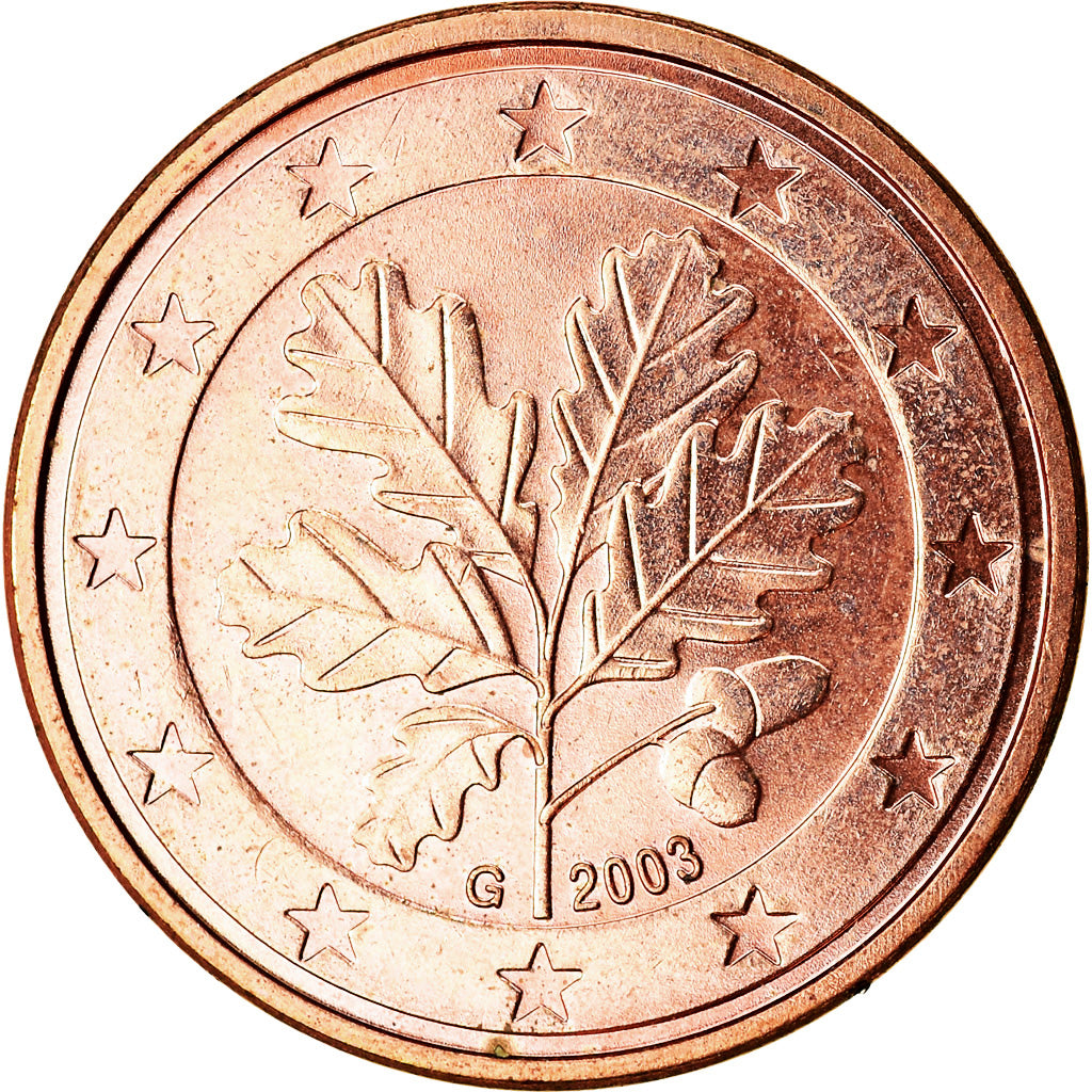 GERMANY - FEDERAL REPUBLIC, 5 Euro Cent, 2003, MS(63), Copper Plated Steel