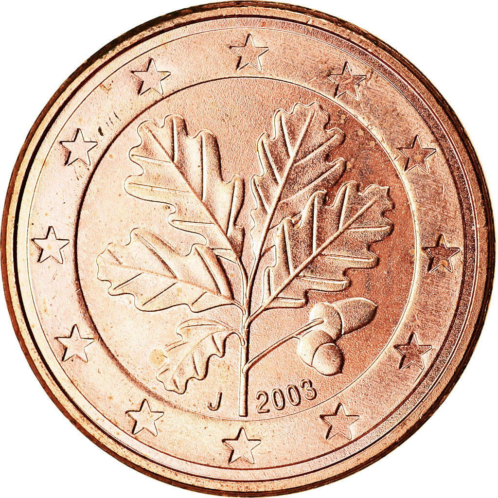 GERMANY - FEDERAL REPUBLIC, 5 Euro Cent, 2003, MS(63), Copper Plated Steel