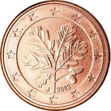 GERMANY - FEDERAL REPUBLIC, 5 Euro Cent, 2003, MS(63), Copper Plated Steel