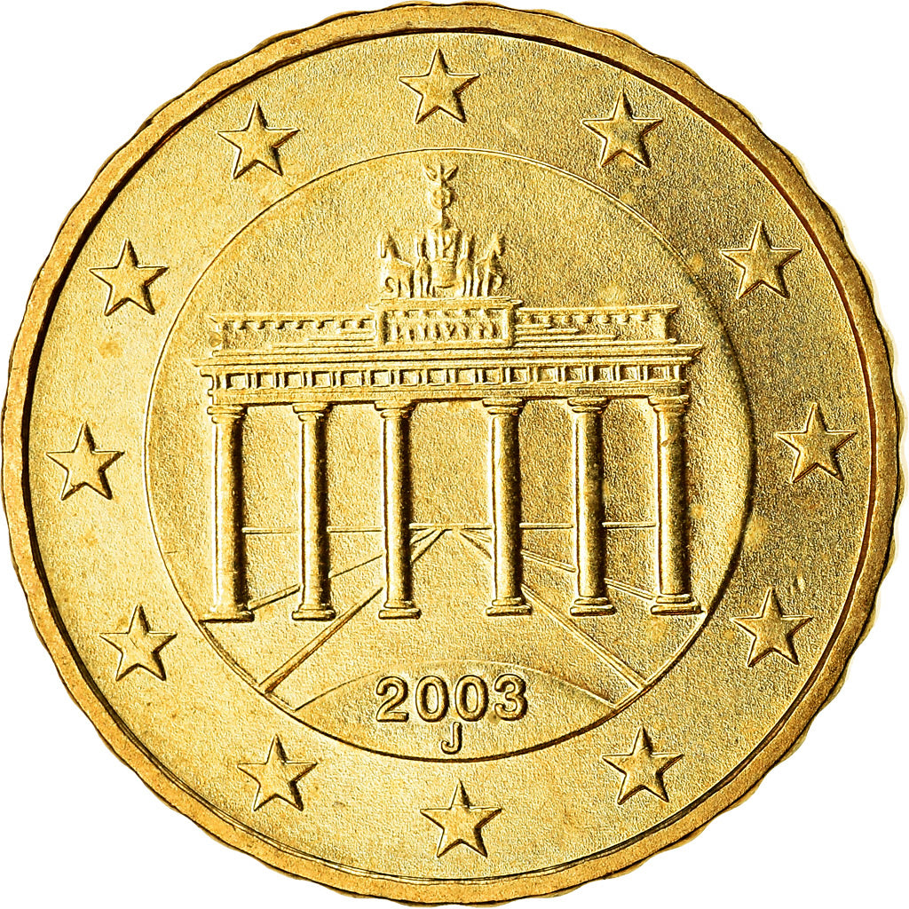 ALEMANIA - REPÚBLICA FEDERAL, 10 Euro Cent, 2003, SC, Latón, KM:210