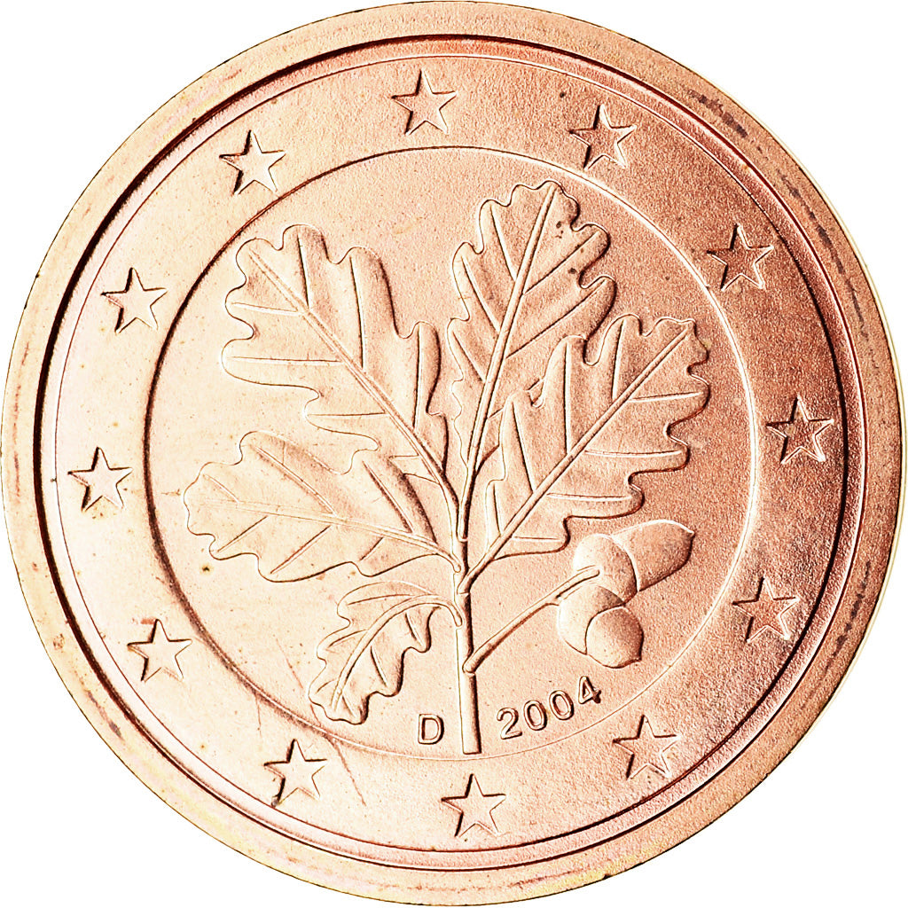 Niemcy - RFN, 2 Euro Cent, 2004, Munich, MS(63), Miedź platerowana stalą