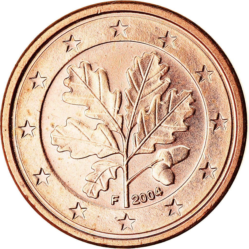 GERMANY - FEDERAL REPUBLIC, Euro Cent, 2004, MS(63), Copper Plated Steel, KM:207