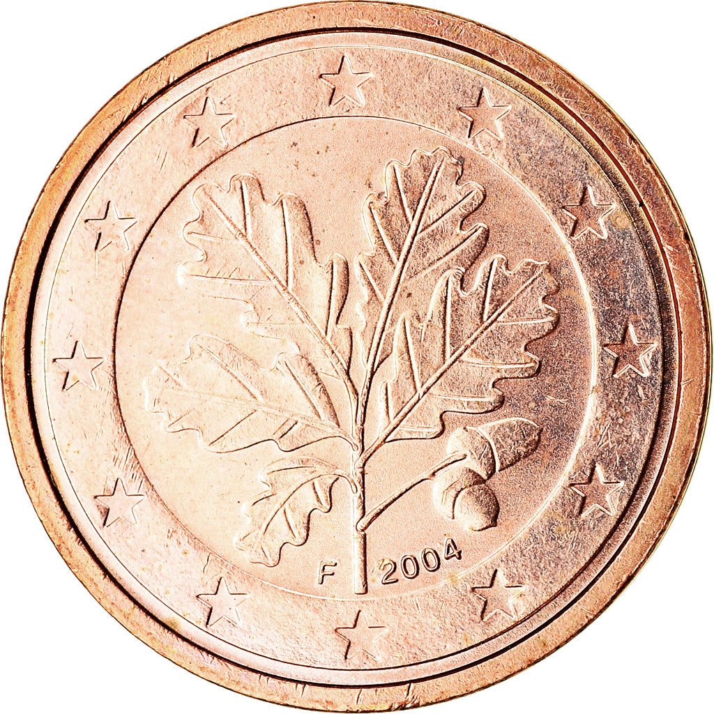 ALEMANIA - REPÚBLICA FEDERAL, 2 Euro Cent, 2004, SC, Cobre chapado en acero