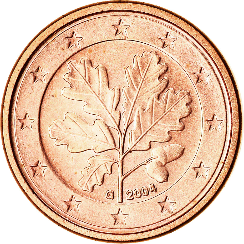 GERMANIA - REPUBBLICA FEDERALE, Euro Cent, 2004, SPL, Acciaio placcato rame