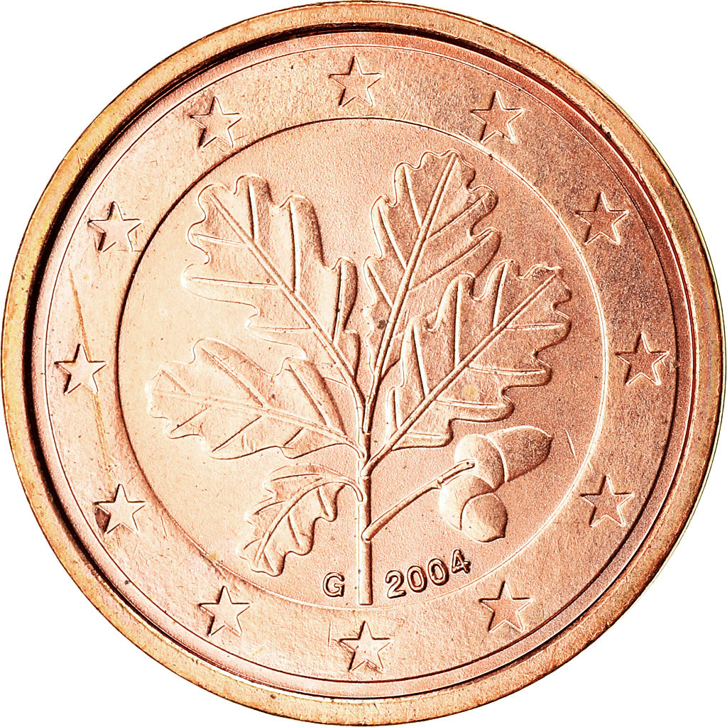 ALEMANIA - REPÚBLICA FEDERAL, 2 Euro Cent, 2004, SC, Cobre chapado en acero