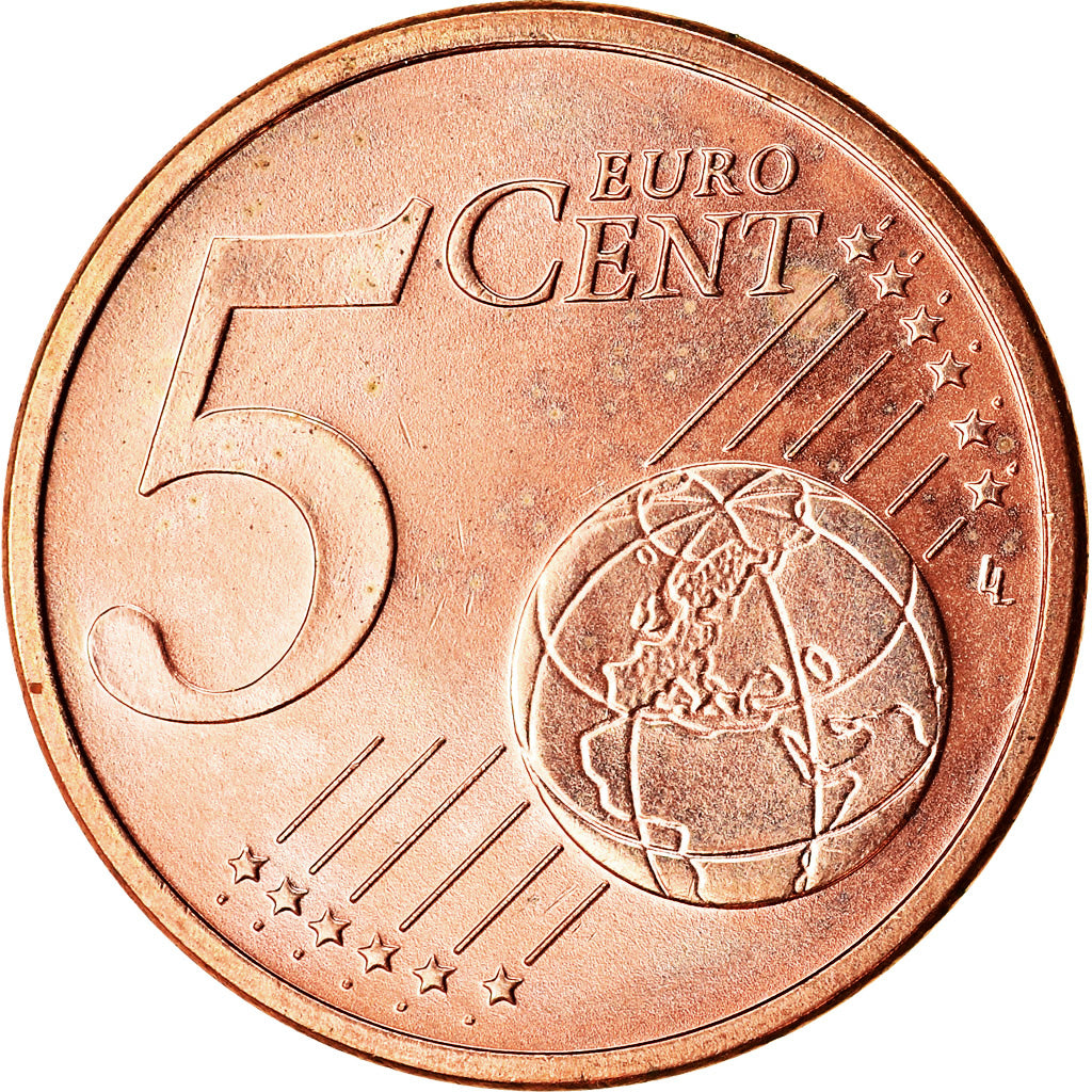 Niemcy - RFN, 5 Euro Cent, 2004, Karlsruhe, MS(63), Miedź platerowana stalą