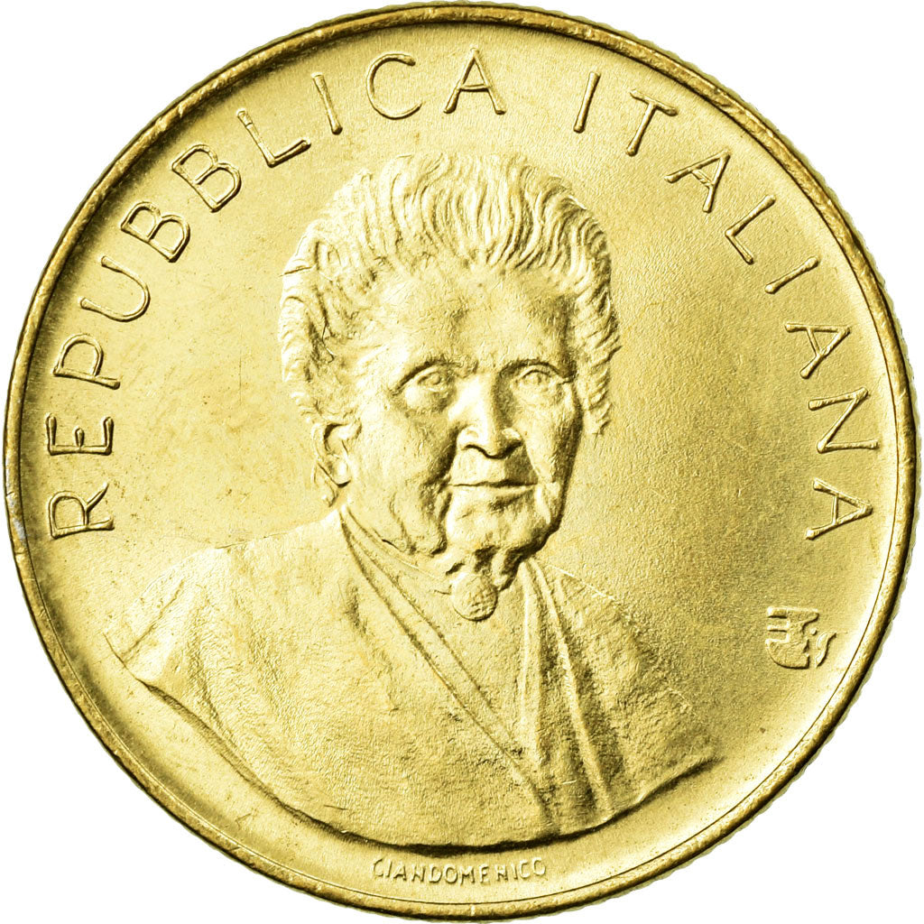 Coin, Italy, 200 Lire, 1980, Rome, MS(60-62), Aluminum-Bronze, KM:107