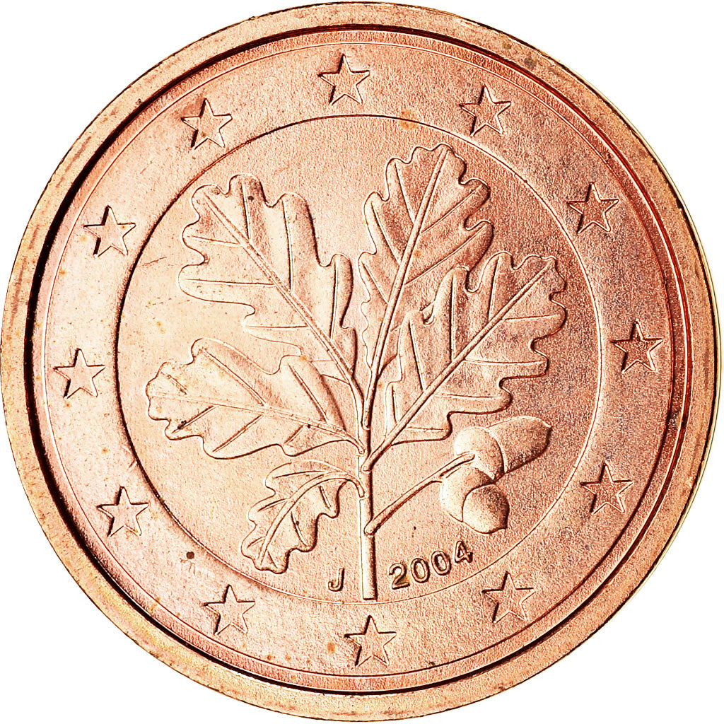 ALEMANIA - REPÚBLICA FEDERAL, 2 Euro Cent, 2004, SC, Cobre chapado en acero