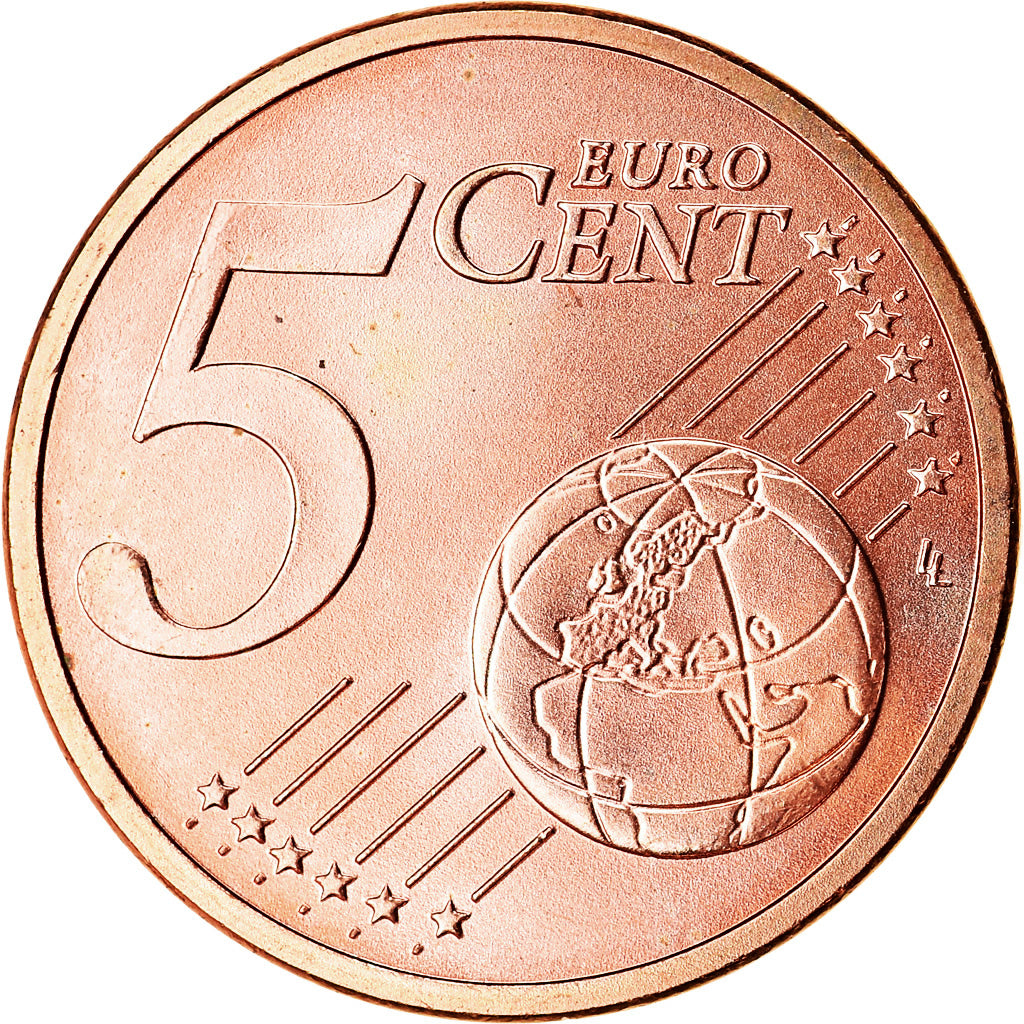 GERMANY - FEDERAL REPUBLIC, 5 Euro Cent, 2004, MS(63), Copper Plated Steel