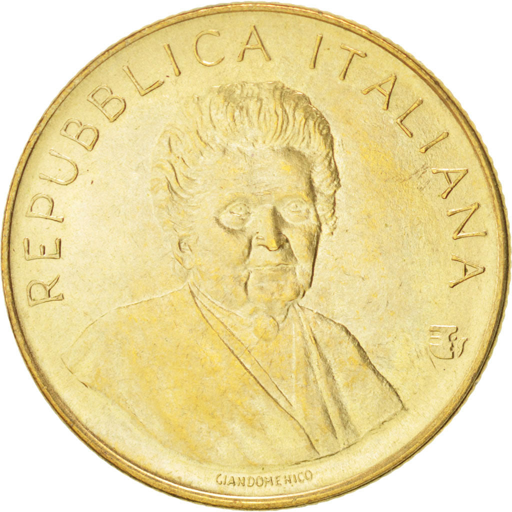 Coin, Italy, 200 Lire, 1980, Rome, MS(60-62), Aluminum-Bronze, KM:107