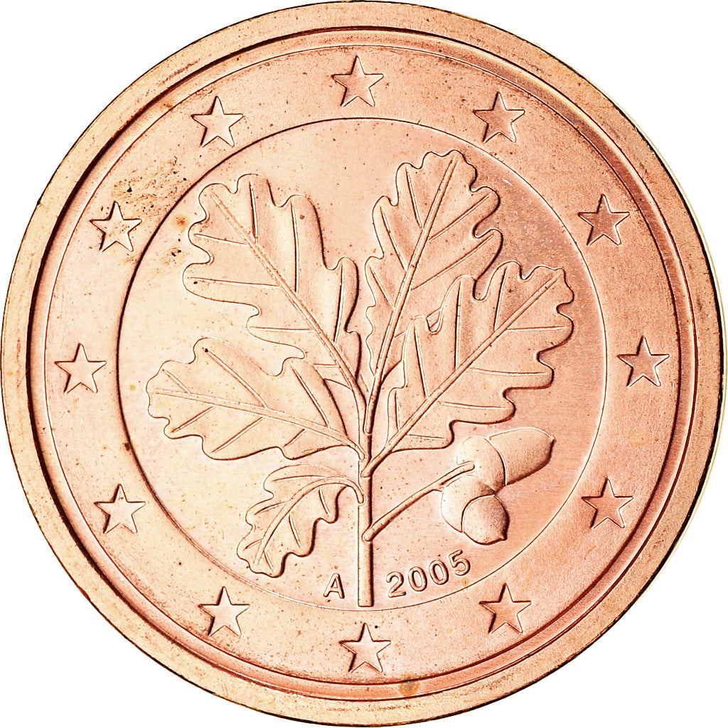 GERMANIA - REPUBBLICA FEDERALE, 2 Euro Cent, 2005, SPL, Acciaio placcato rame