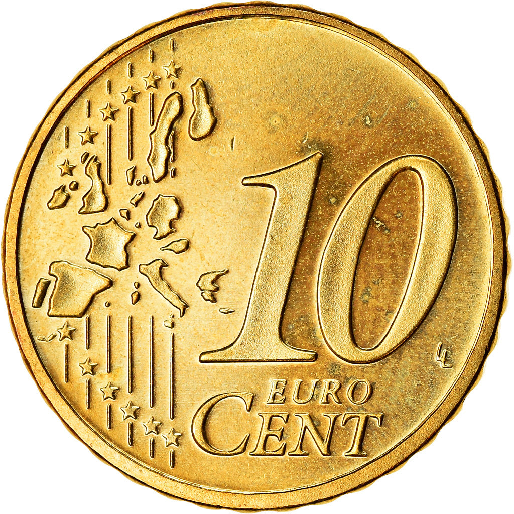 GERMANY - FEDERAL REPUBLIC, 10 Euro Cent, 2005, MS(63), Brass, KM:210