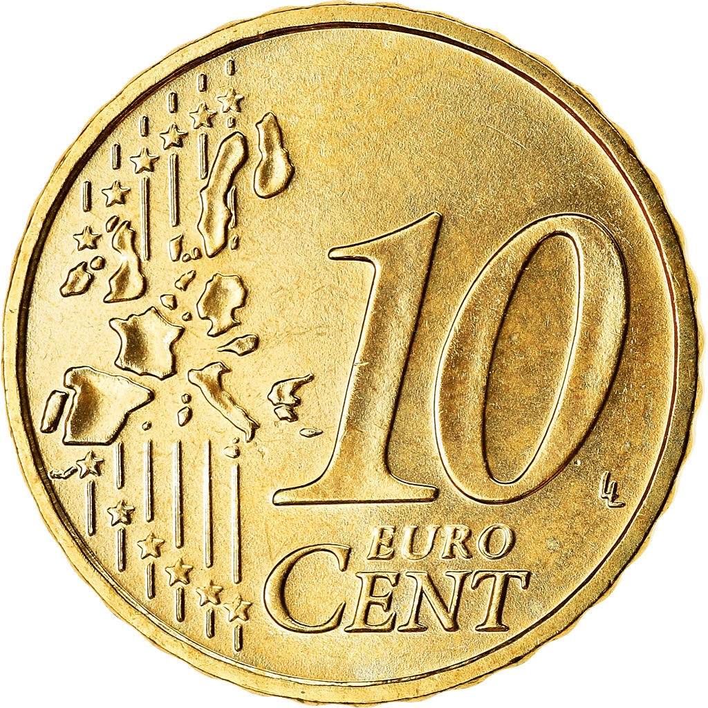 GERMANY - FEDERAL REPUBLIC, 10 Euro Cent, 2005, MS(63), Brass, KM:210