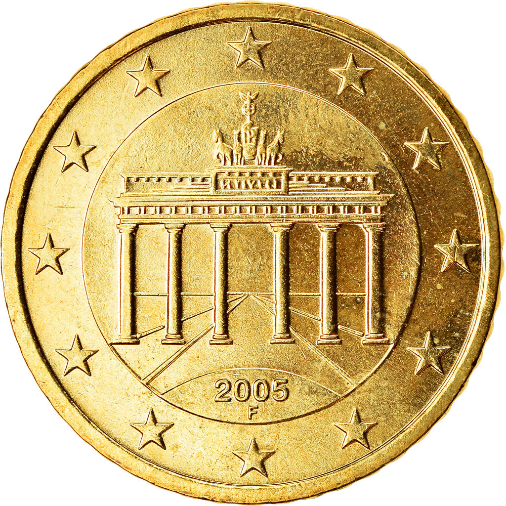 ALEMANHA - REPÚBLICA FEDERAL, 50 Euro Cent, 2005, MS(63), Latão, KM:212