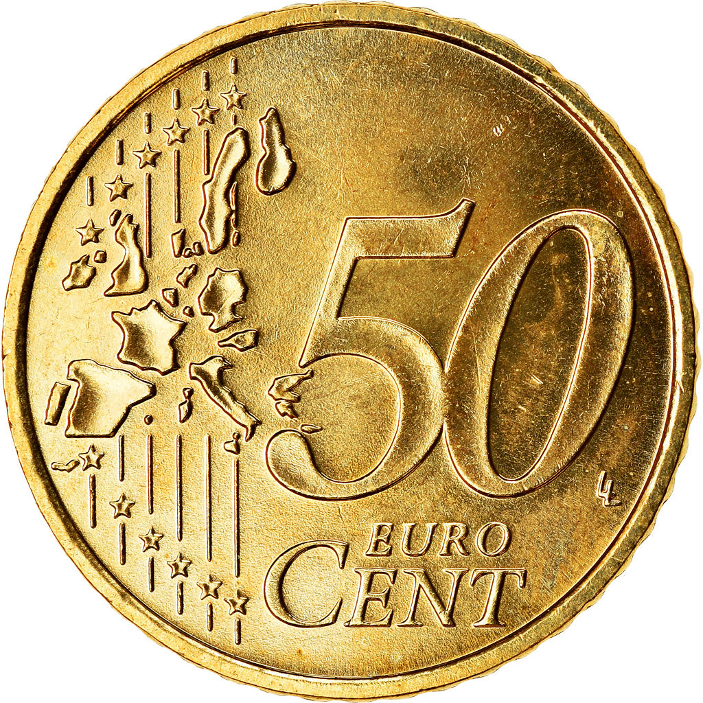 ALEMANHA - REPÚBLICA FEDERAL, 50 Euro Cent, 2005, MS(63), Latão, KM:212