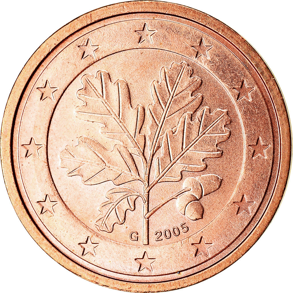 GERMANY - FEDERAL REPUBLIC, 2 Euro Cent, 2005, MS(63), Copper Plated Steel