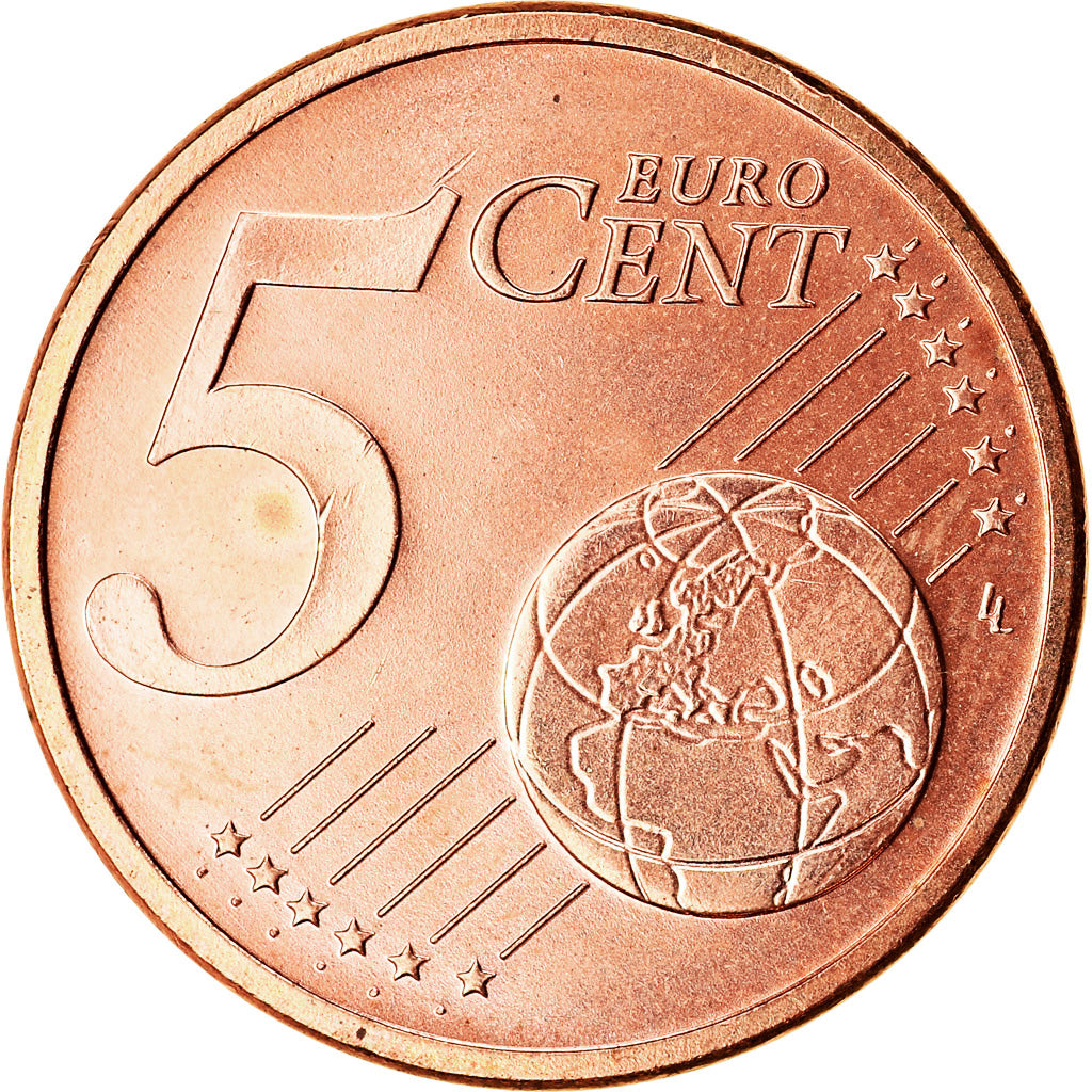 Niemcy - RFN, 5 Euro Cent, 2005, Karlsruhe, MS(63), Miedź platerowana stalą