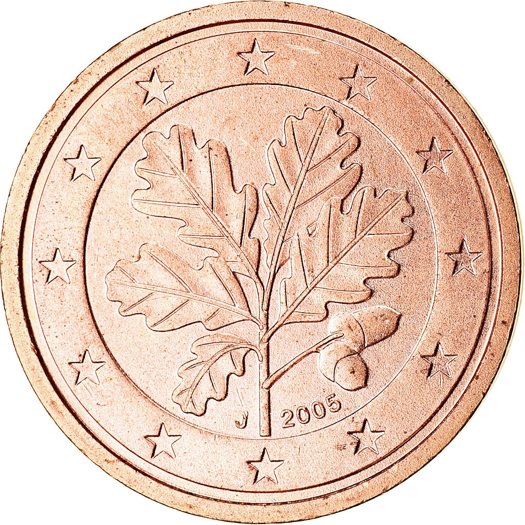 GERMANY - FEDERAL REPUBLIC, 2 Euro Cent, 2005, MS(63), Copper Plated Steel