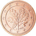 GERMANY - FEDERAL REPUBLIC, 2 Euro Cent, 2005, MS(63), Copper Plated Steel