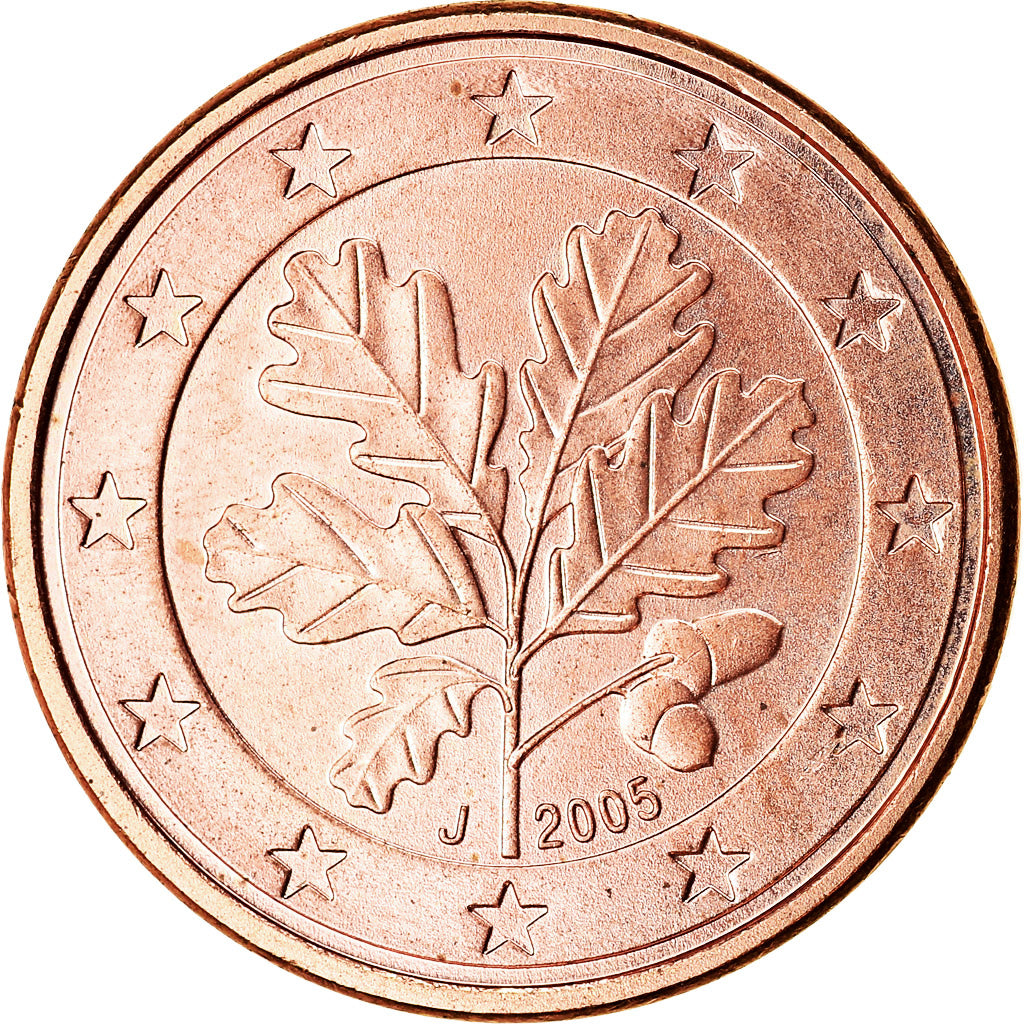 GERMANIA - REPUBBLICA FEDERALE, 5 Euro Cent, 2005, SPL, Acciaio placcato rame