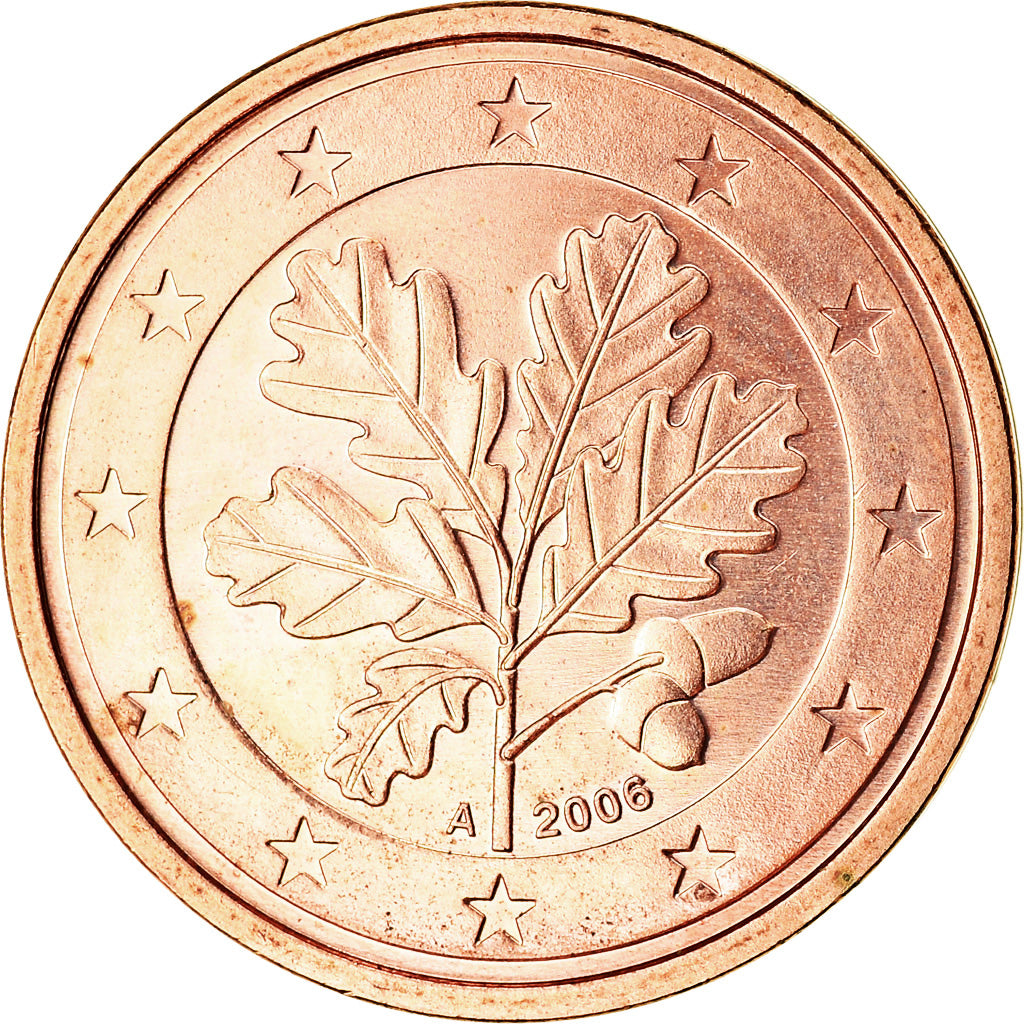 GERMANY - FEDERAL REPUBLIC, 2 Euro Cent, 2006, MS(63), Copper Plated Steel