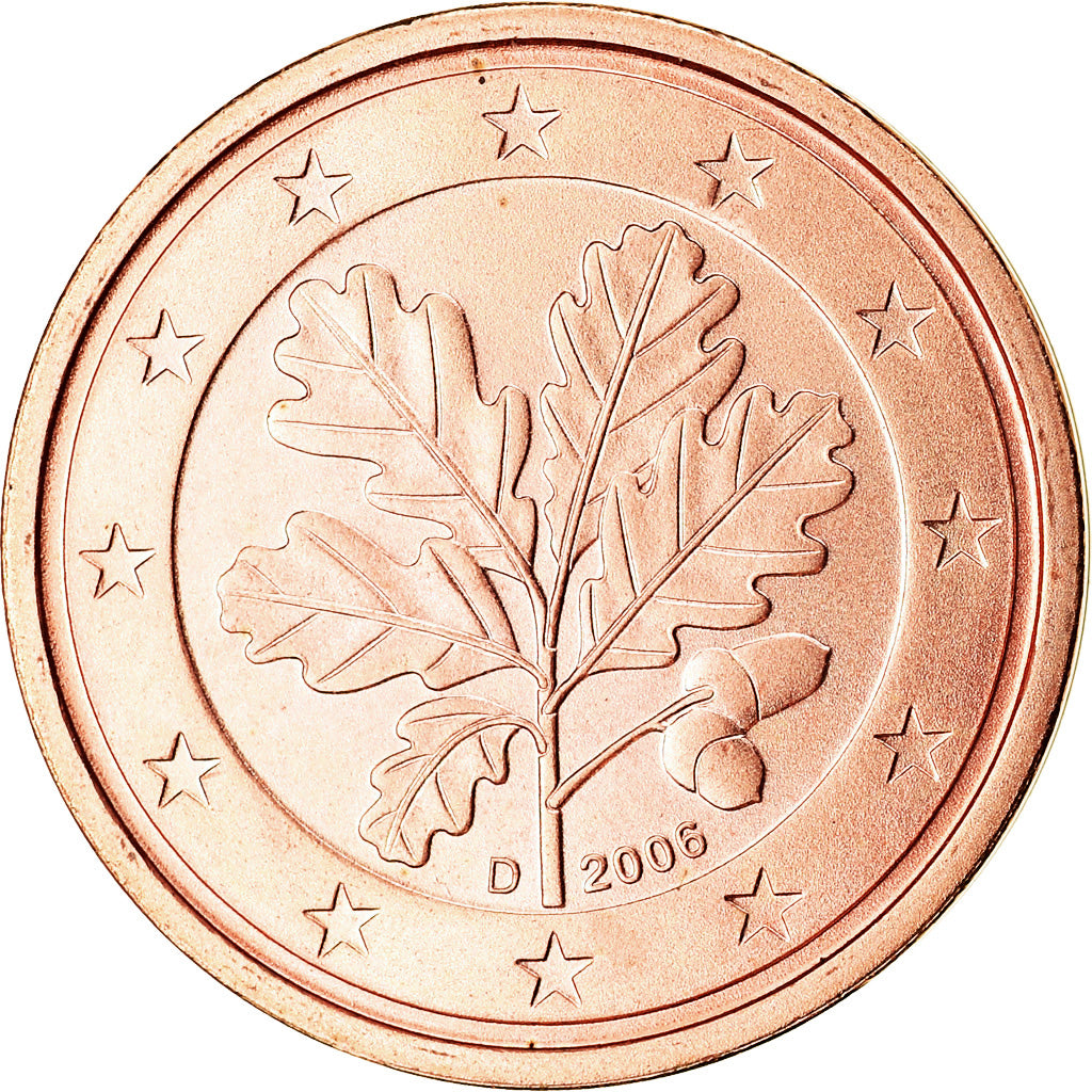 ALEMANIA - REPÚBLICA FEDERAL, 2 Euro Cent, 2006, SC, Cobre chapado en acero