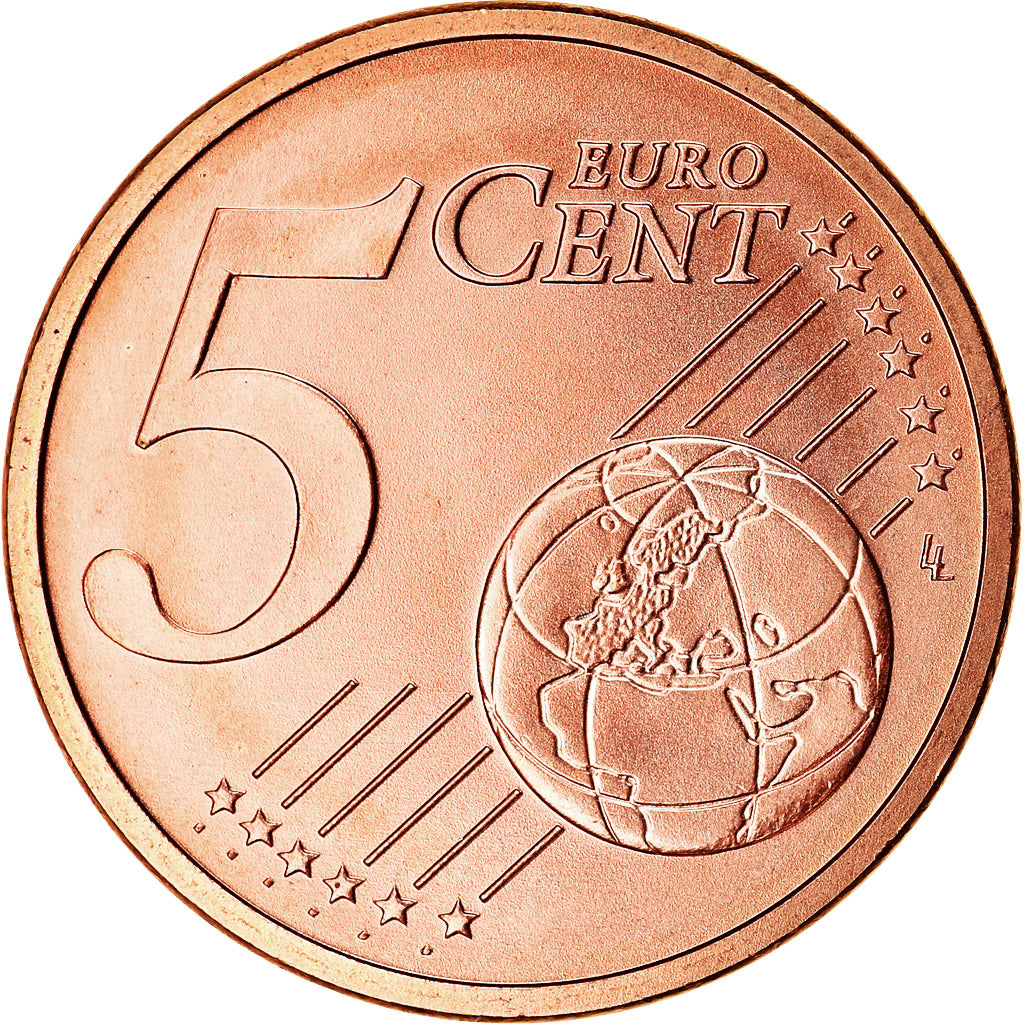 Niemcy - RFN, 5 Euro Cent, 2006, Munich, MS(63), Miedź platerowana stalą
