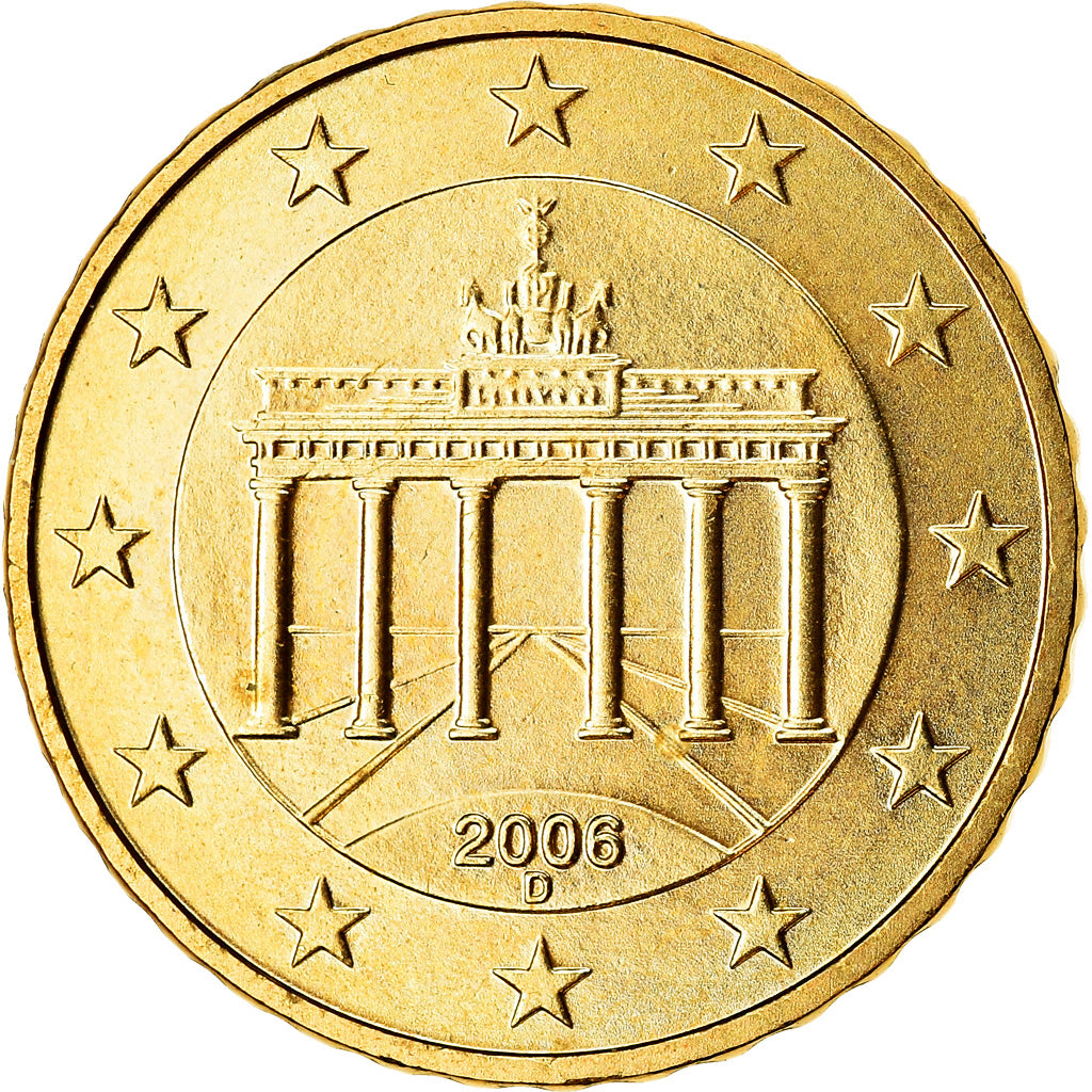 ALEMANHA - REPÚBLICA FEDERAL, 10 Euro Cent, 2006, MS(63), Latão, KM:210