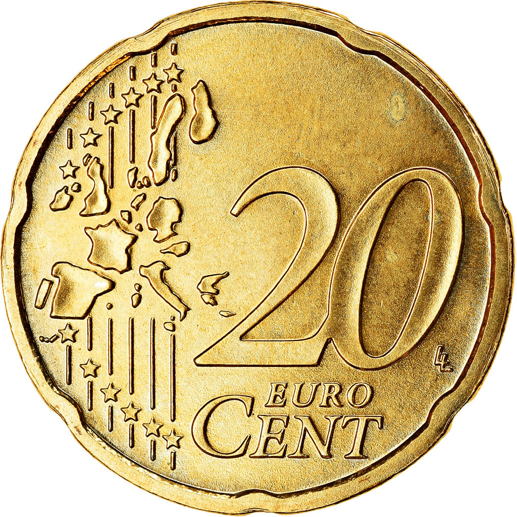 Niemcy - RFN, 20 Euro Cent, 2006, Munich, MS(63), Mosiądz, KM:211