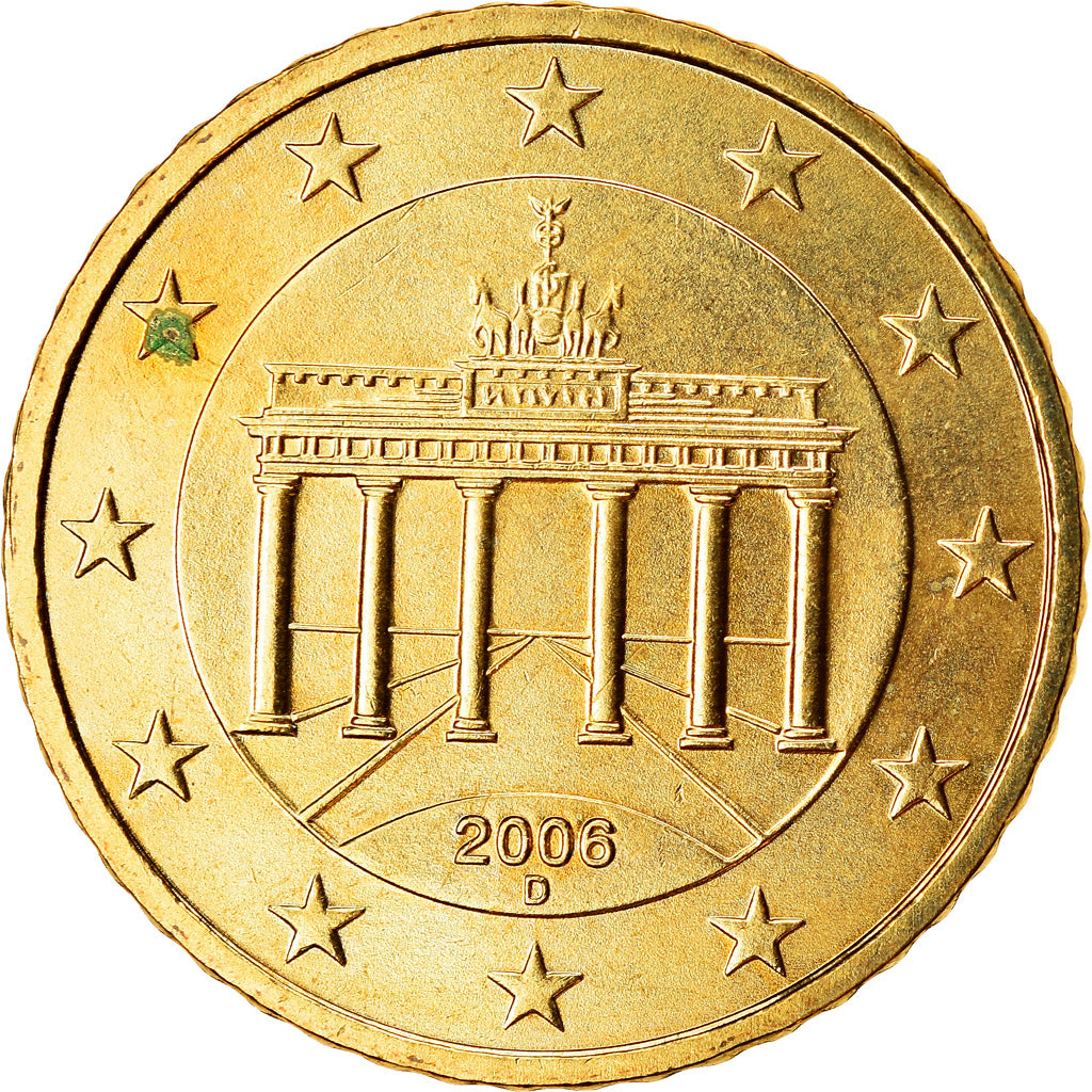 ALEMANHA - REPÚBLICA FEDERAL, 50 Euro Cent, 2006, MS(63), Latão, KM:212