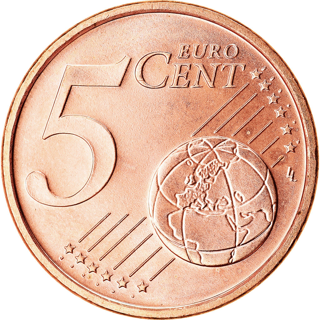 ALEMANHA - REPÚBLICA FEDERAL, 5 Euro Cent, 2006, MS(63), Aço Cromado a Cobre
