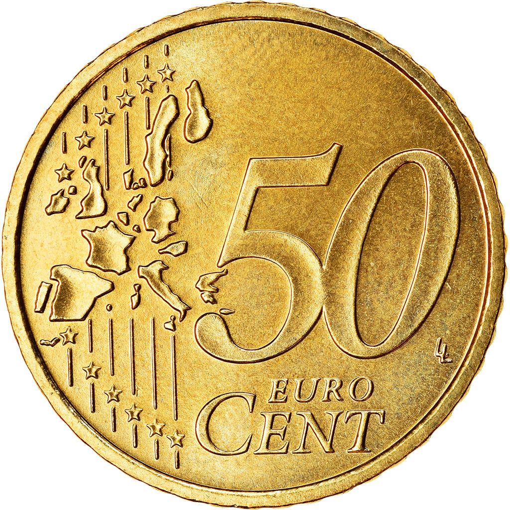 GERMANY - FEDERAL REPUBLIC, 50 Euro Cent, 2006, MS(63), Brass, KM:212