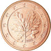 ALEMANHA - REPÚBLICA FEDERAL, 5 Euro Cent, 2006, MS(63), Aço Cromado a Cobre