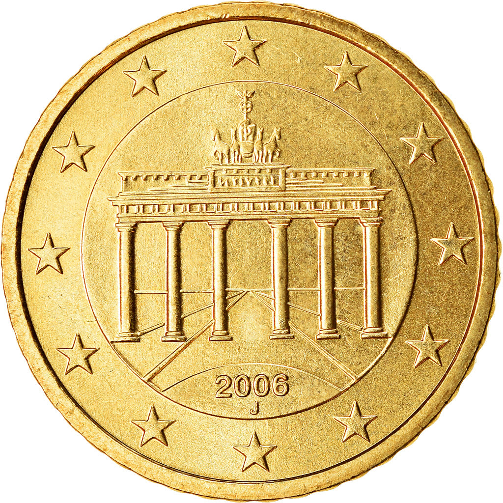 GERMANIA - REPUBBLICA FEDERALE, 50 Euro Cent, 2006, SPL, Ottone, KM:212