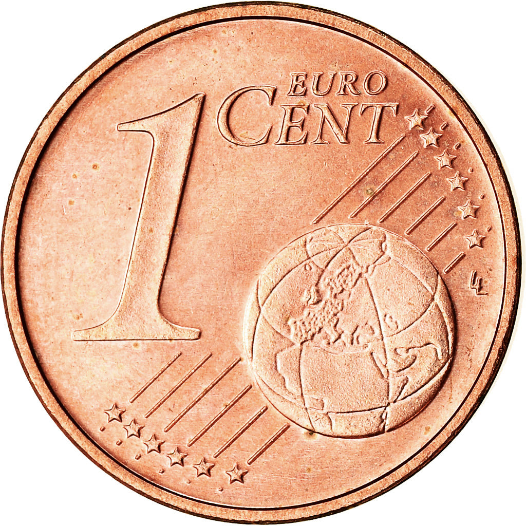 ALEMANHA - REPÚBLICA FEDERAL, Euro Cent, 2007, MS(63), Aço Cromado a Cobre