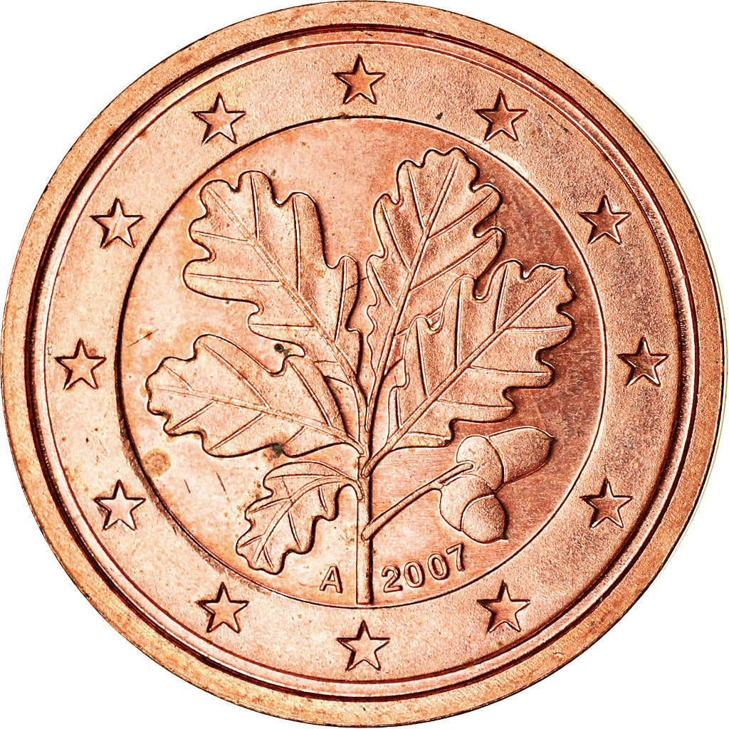 GERMANIA - REPUBBLICA FEDERALE, 2 Euro Cent, 2007, SPL, Acciaio placcato rame