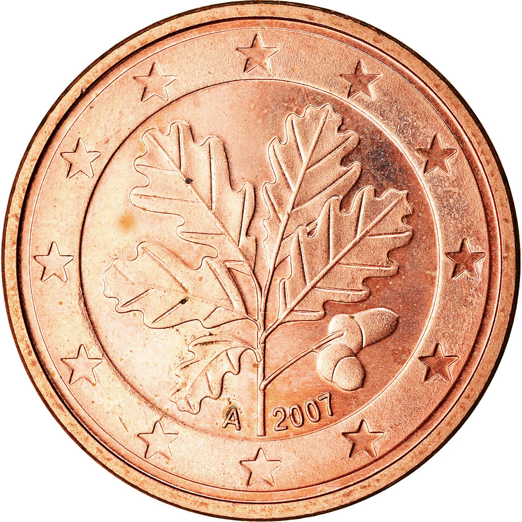 Federale Duitse Republiek, 5 Euro Cent, 2007, UNC-, Copper Plated Steel, KM:209